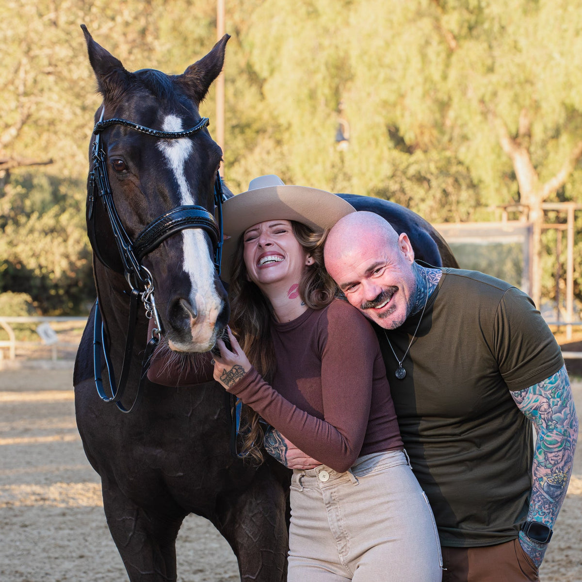 The Viper – Black Patent Double Bridle with Graphite Padding