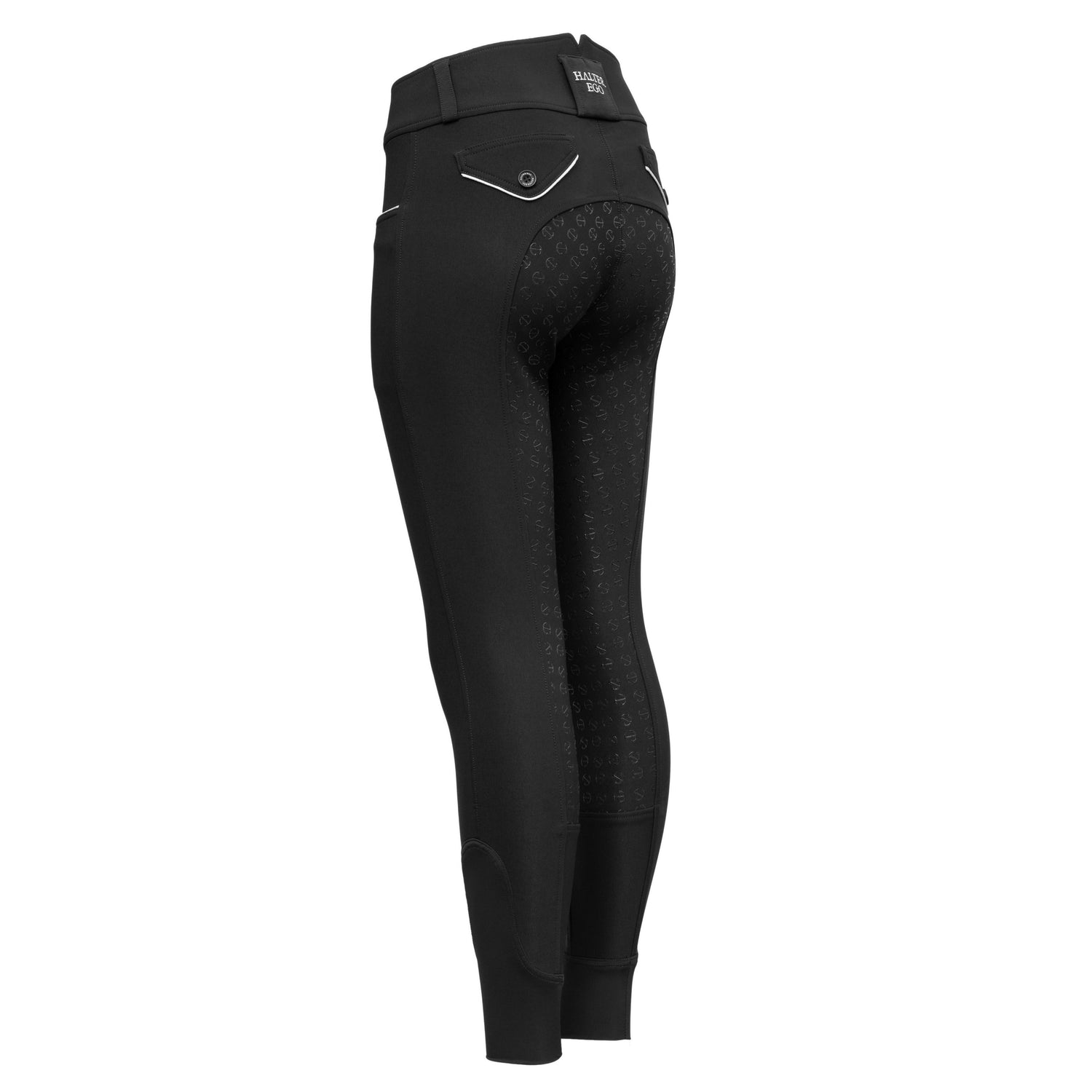 Evolution Full Seat Breeches - Black and Metallic Silver - High Waisted