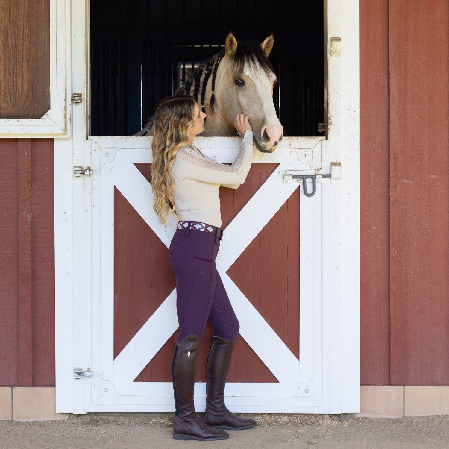 Evolution Sloane Full Seat Breggings - Blackberry Wine