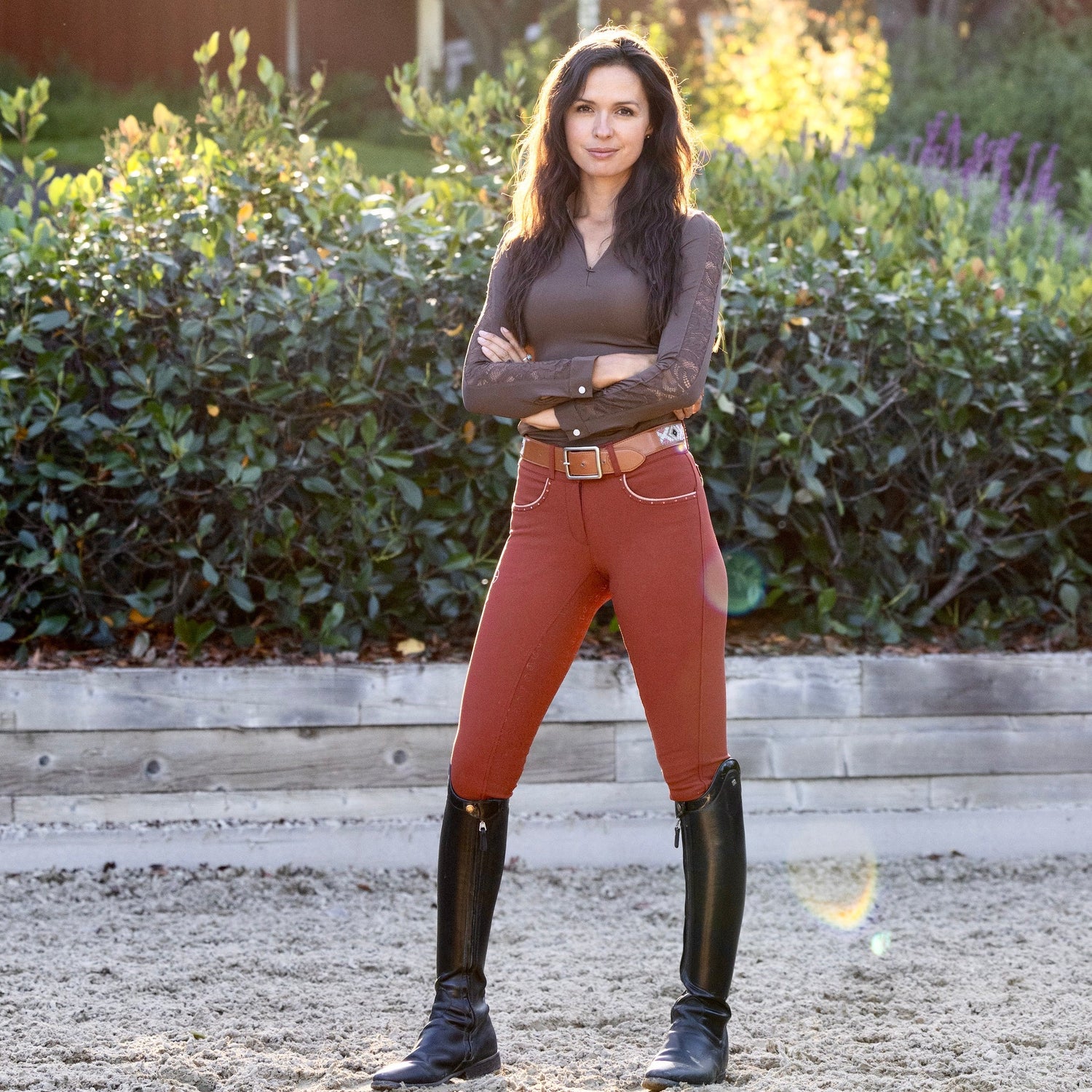 Crystal Evolution Full Seat Breeches - Rust