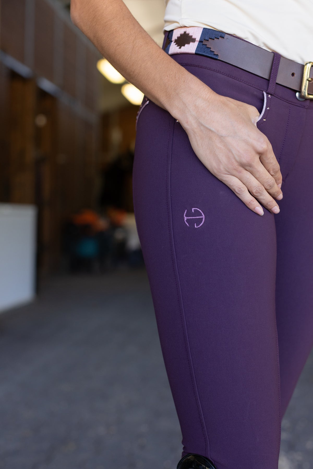 Evolution Full Seat Breeches - Dark Plum - HIGH WAIST