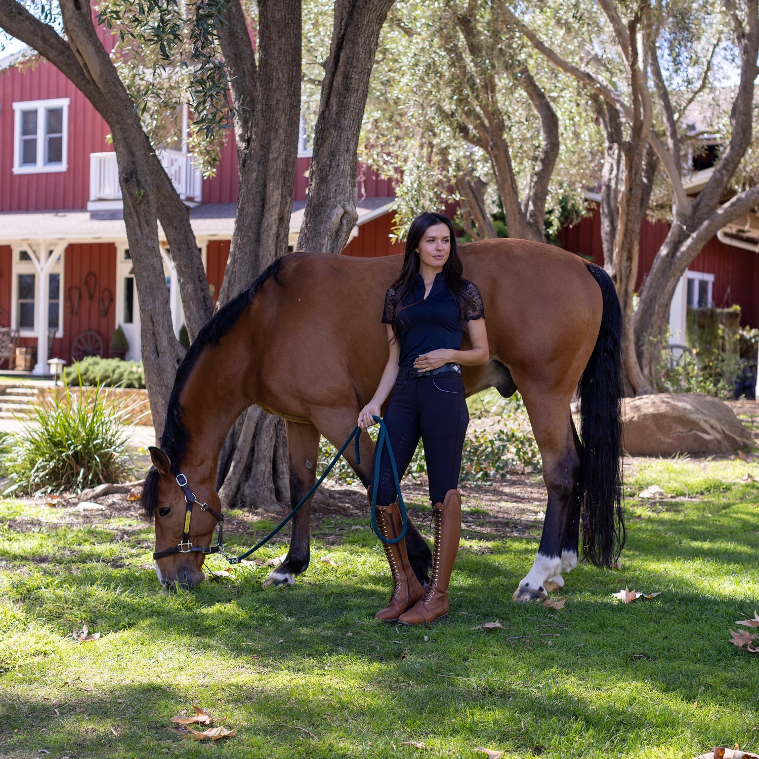 Evolution Mystique Full Seat Breeches - Smoky Black with Gunmetal