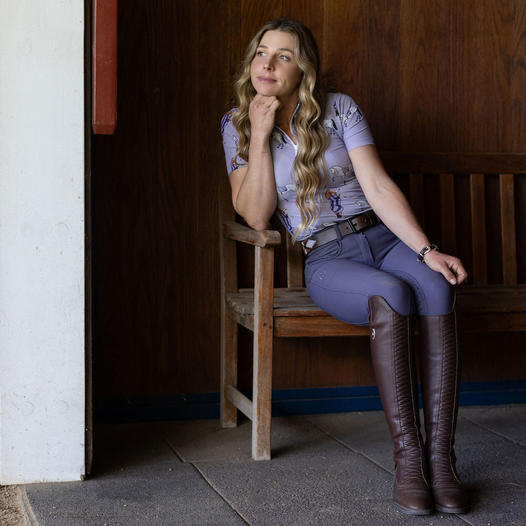 Evolution Mystique Full Seat Breeches - Greystone - MID WAIST