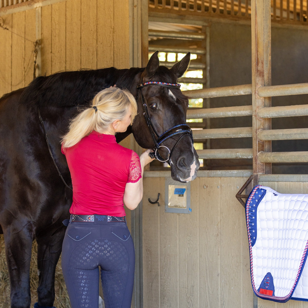 The Rebel Black Patent Snaffle Bridle - (Pathway to the Podium Collection)