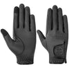 Halter Ego® Riding Gloves - Black & Black Diamond Crystal Logo
