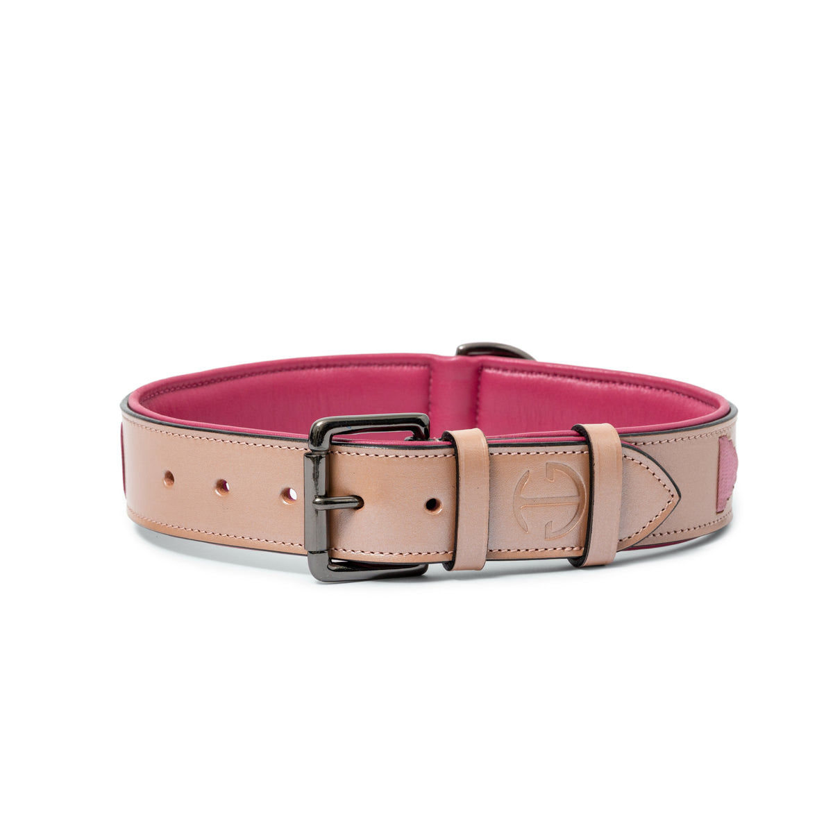 Rosé Lumière Leather Dog Collar