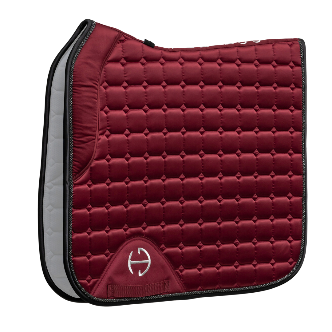 Satin Classic Dressage Saddle Pad - Crimson Rose