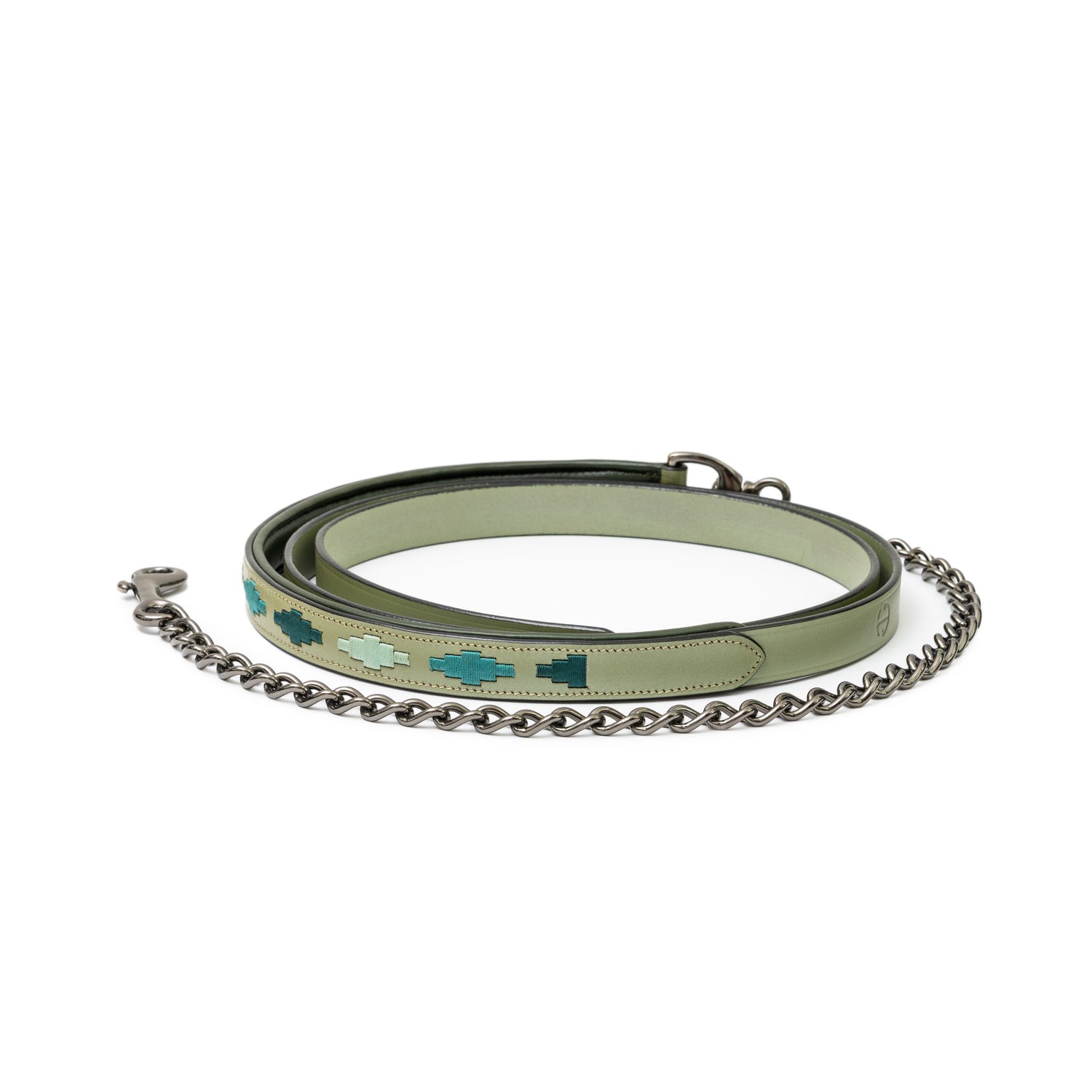 Sea Glass Leather Lead Shank