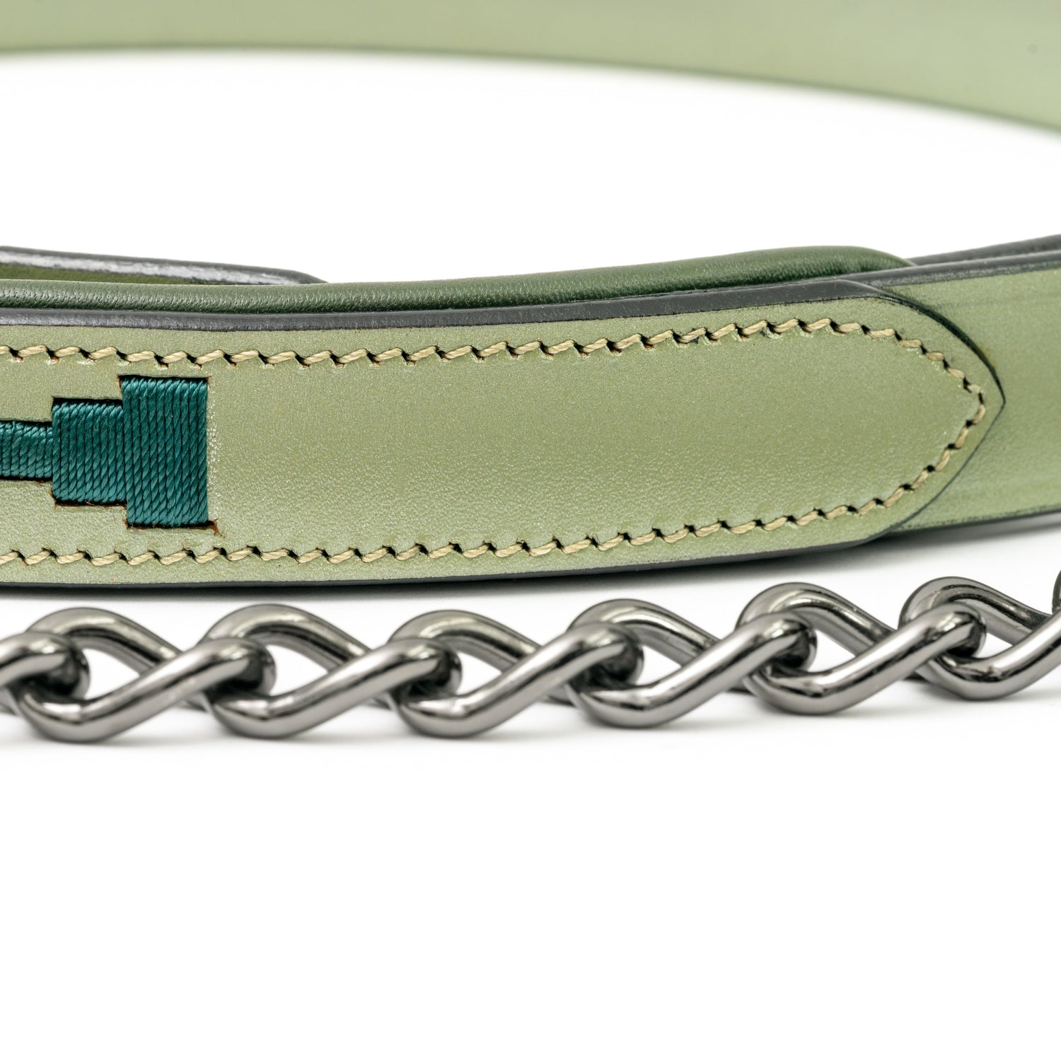 Sea Glass Leather Lead Shank