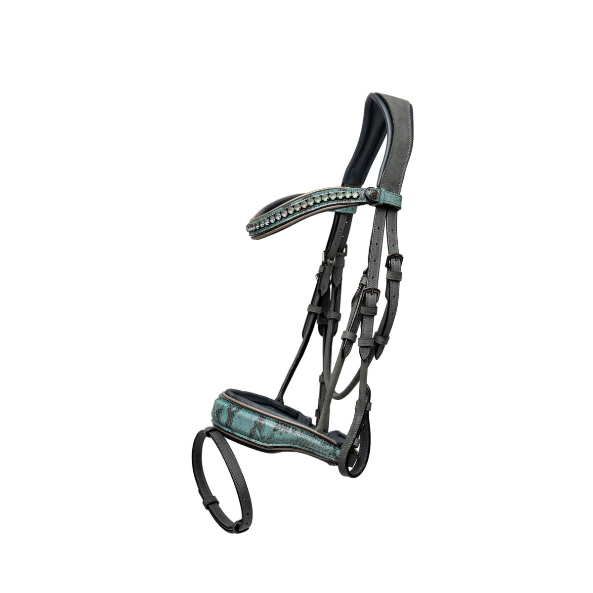 Tiffany Venom Wintersmoke Gray Limited Edition Leather Snaffle Bridle