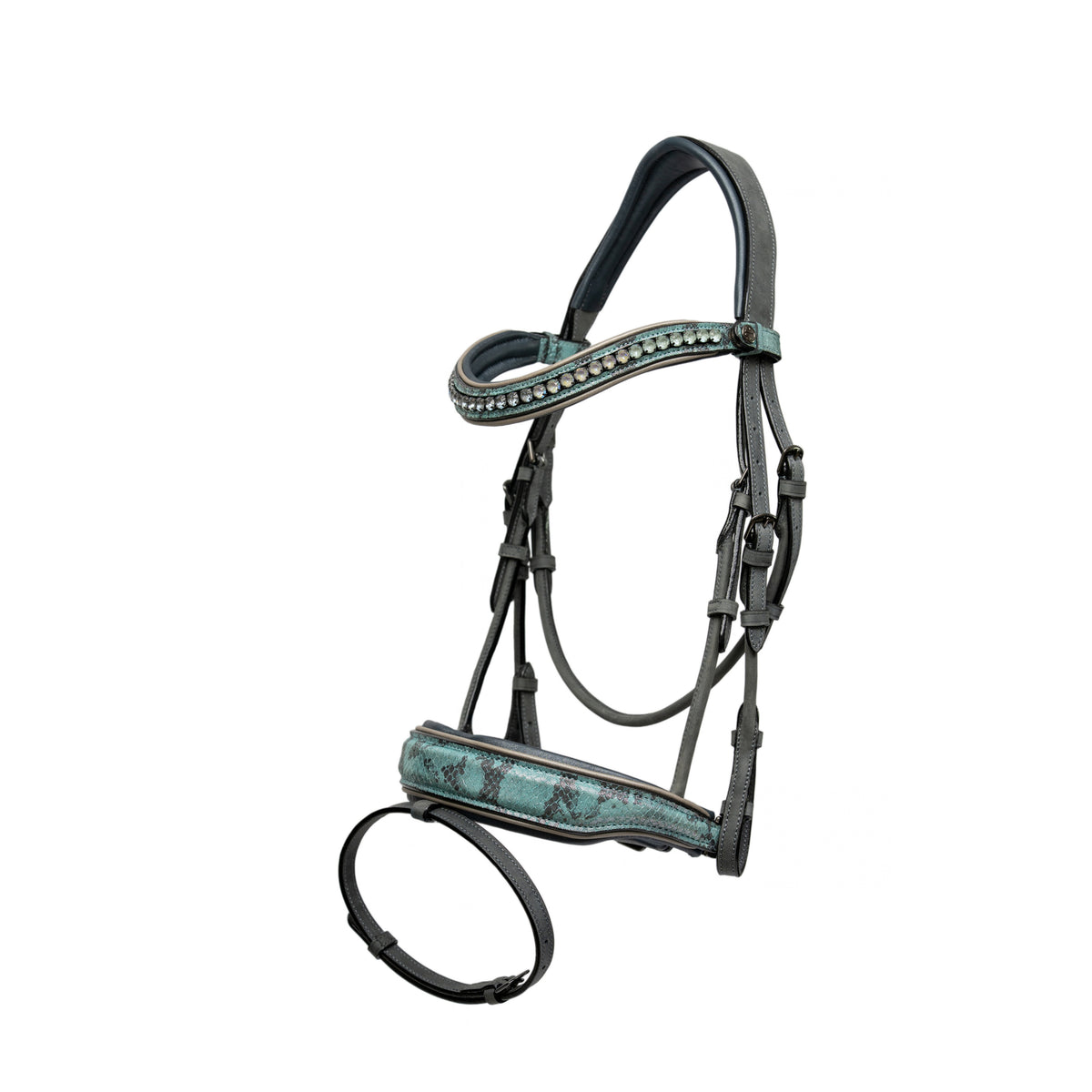 Tiffany Venom Wintersmoke Gray Limited Edition Leather Snaffle Bridle