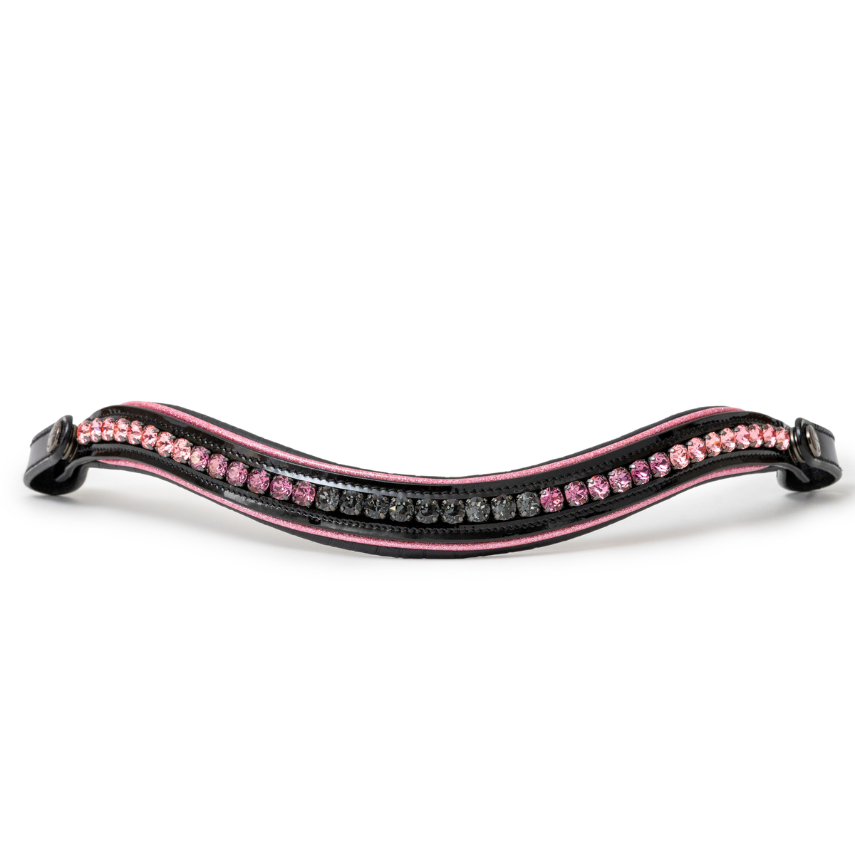 The Ellie Black Patent Leather Snaffle Bridle With Removable Flash