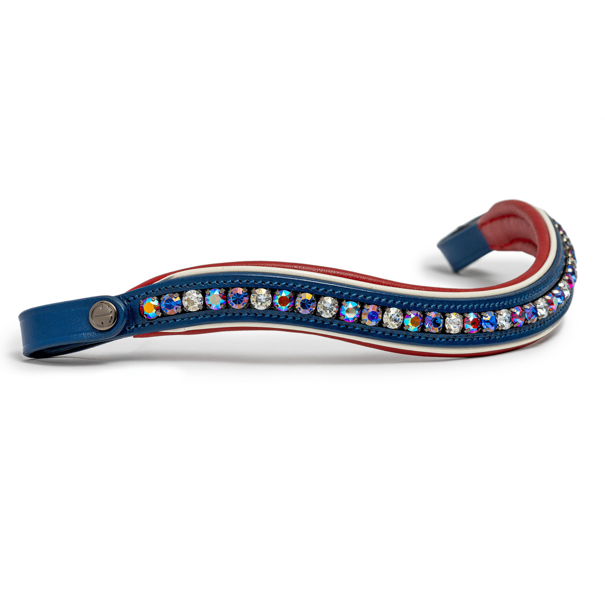 The Patriot Cobalt Blue Leather Snaffle Bridle (Pathway to the Podium Collection)