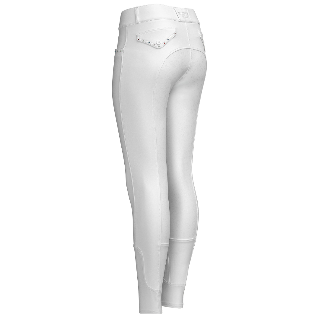 Crystal Evolution Mid-Waist White with White Seat Competition Breeches