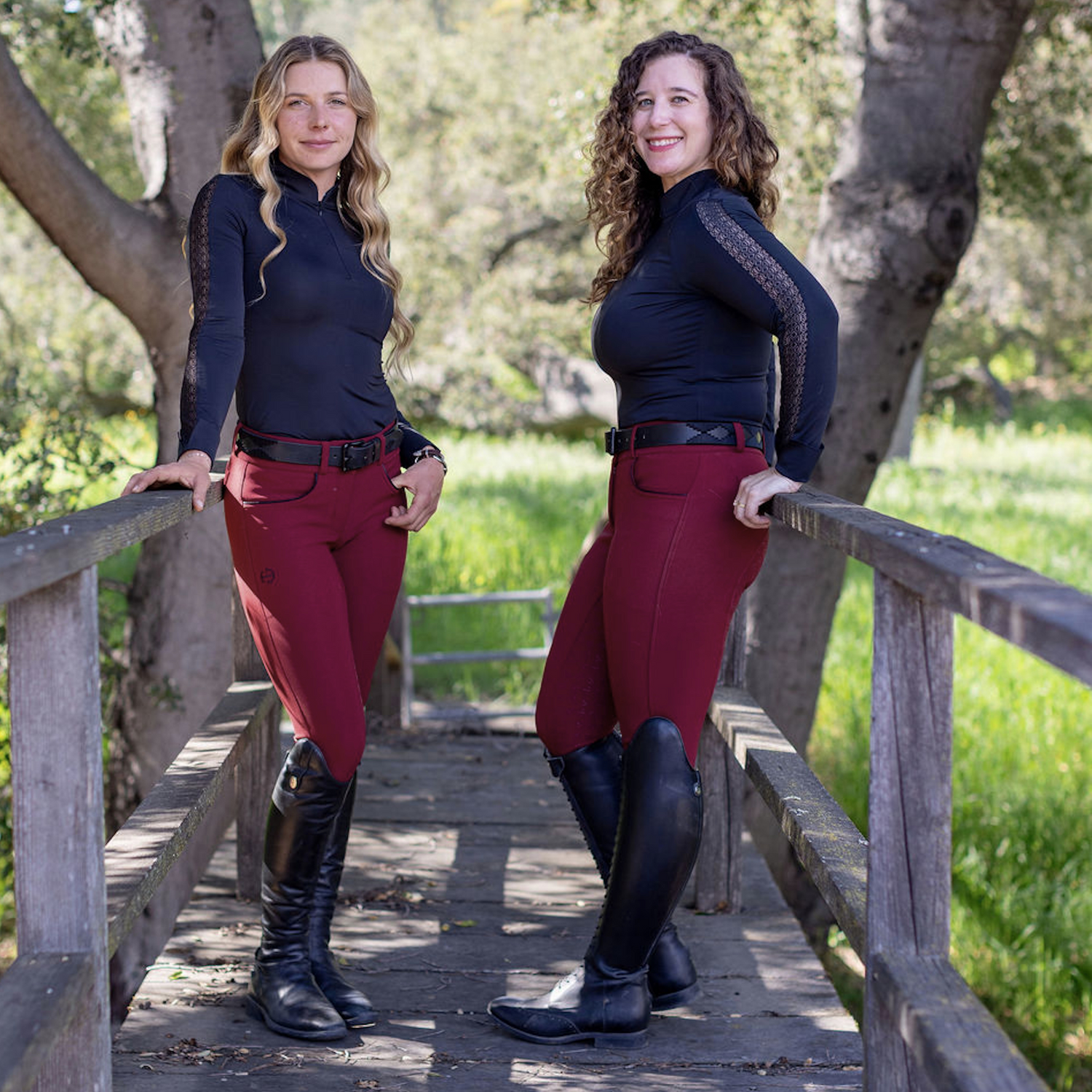 Evolution Mystique Full Seat Breeches - Garnet with Black