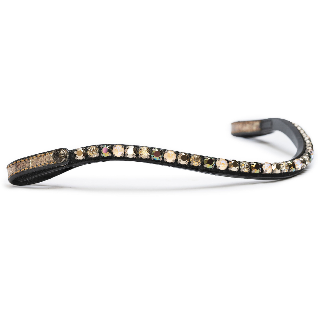 Azteca - Crystal Slimline Browband with Snaps