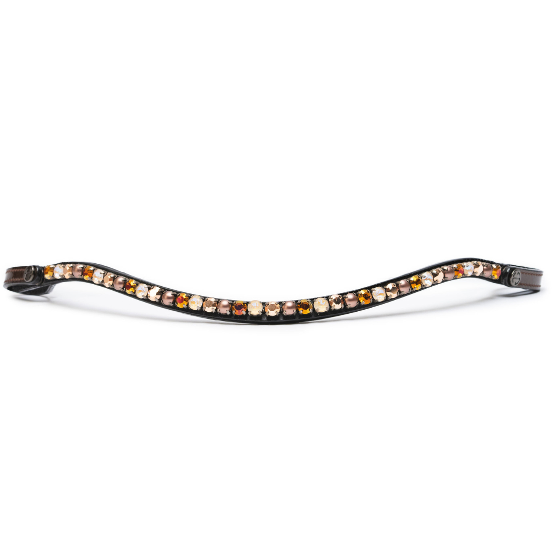 Orange County - Crystal Slimline Browband with Snaps