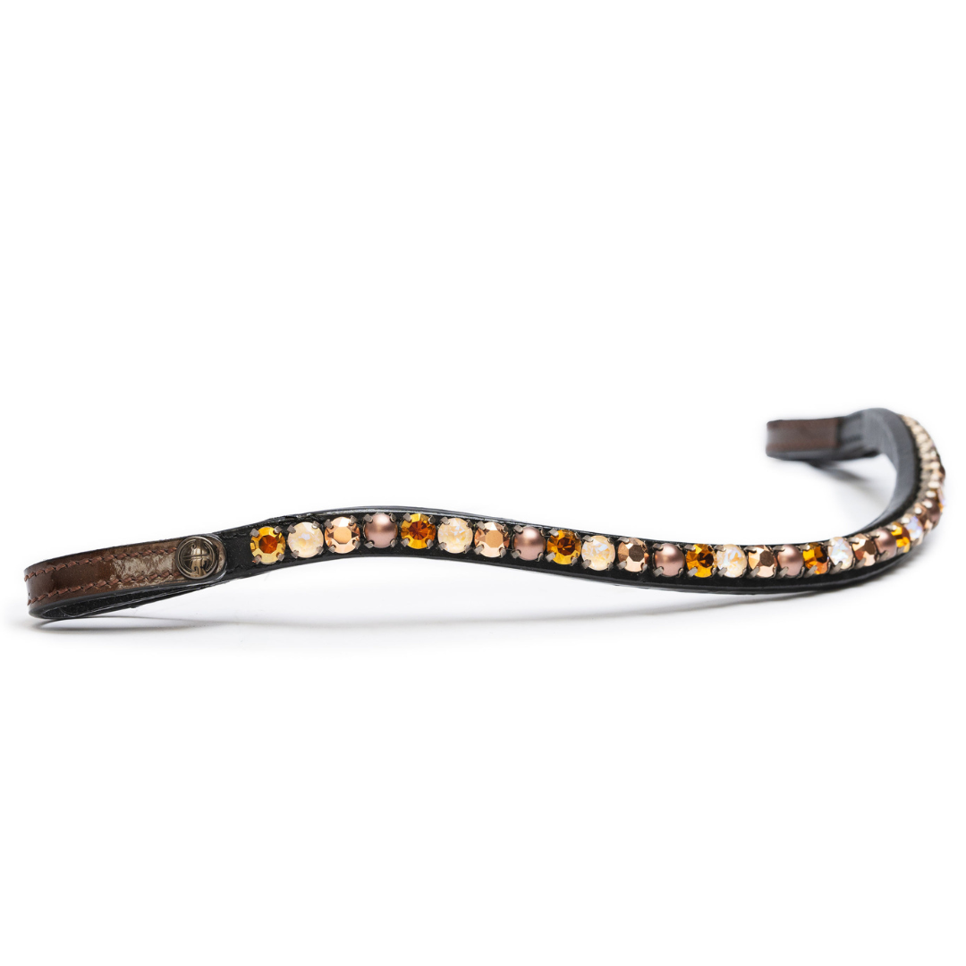 Orange County - Crystal Slimline Browband with Snaps