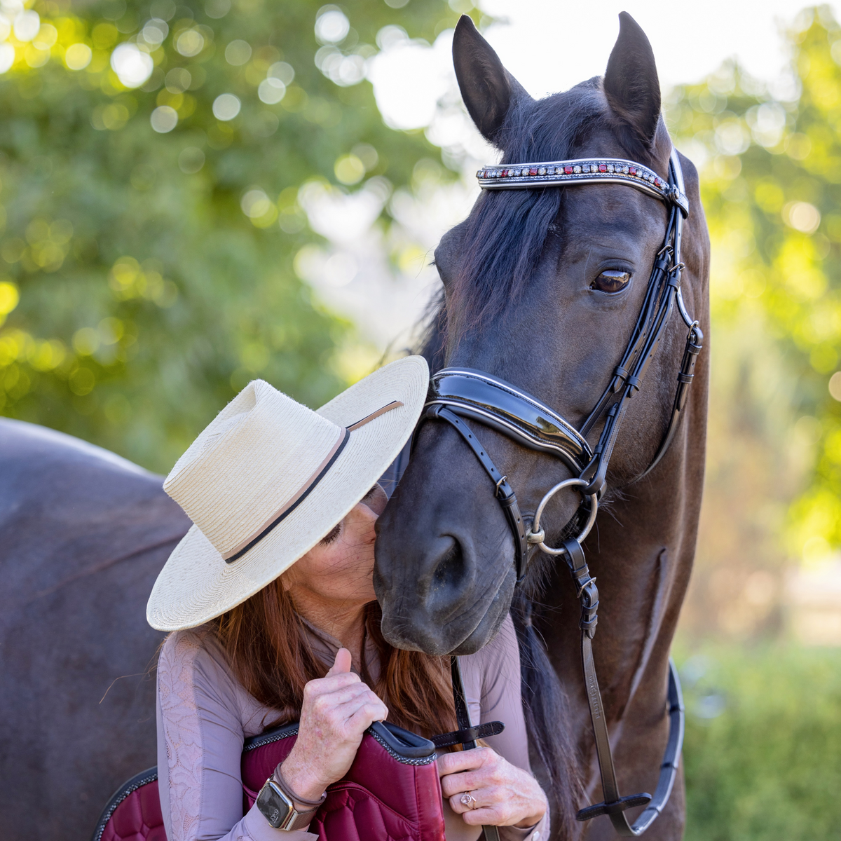 The Champs-Élysées Black Patent Leather Snaffle Bridle