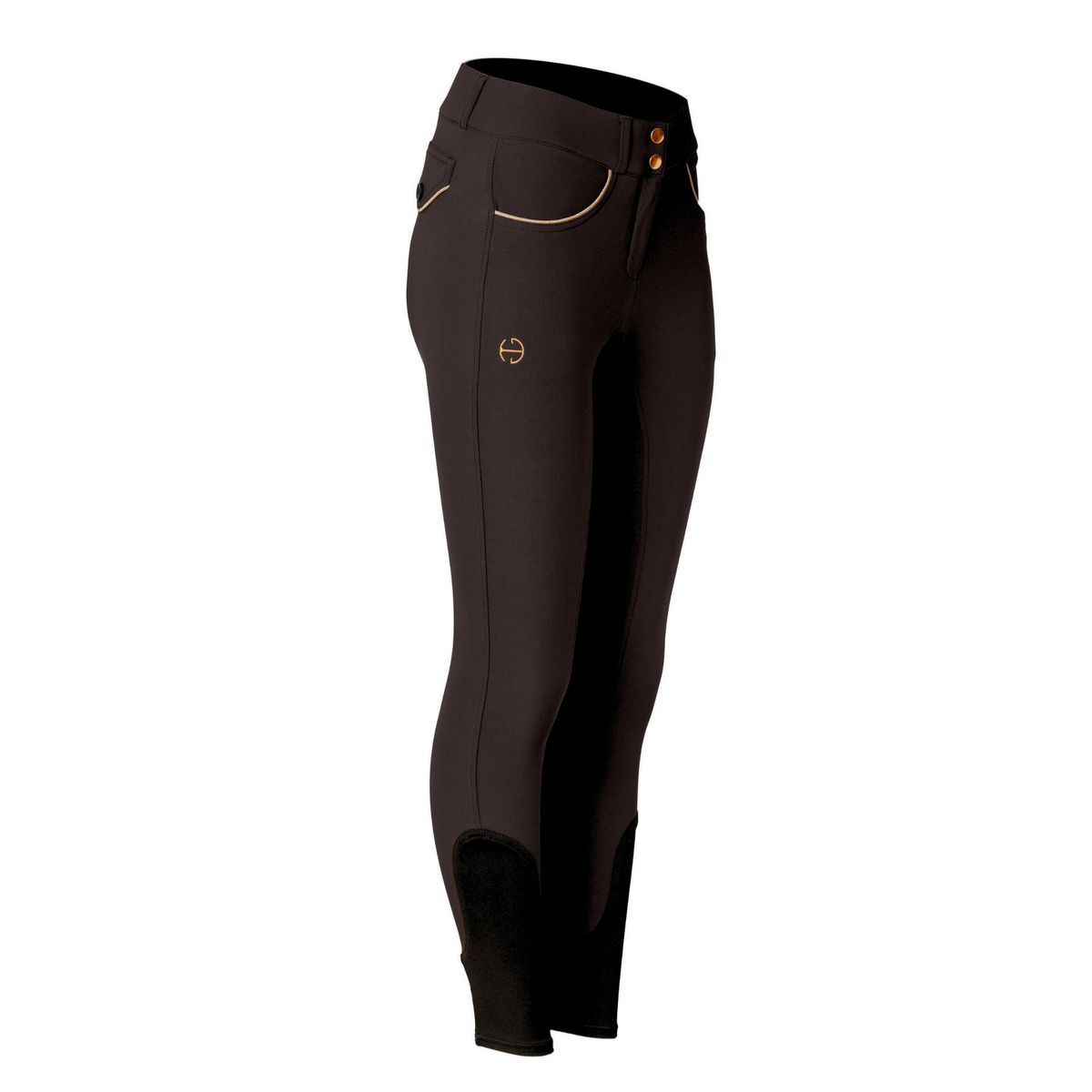 Evolution Knee Patch Breeches - Black with Rose Gold