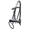 The Rushmore Metallic Navy Leather Convertible Bridle - (Pathway to the Podium Collection)