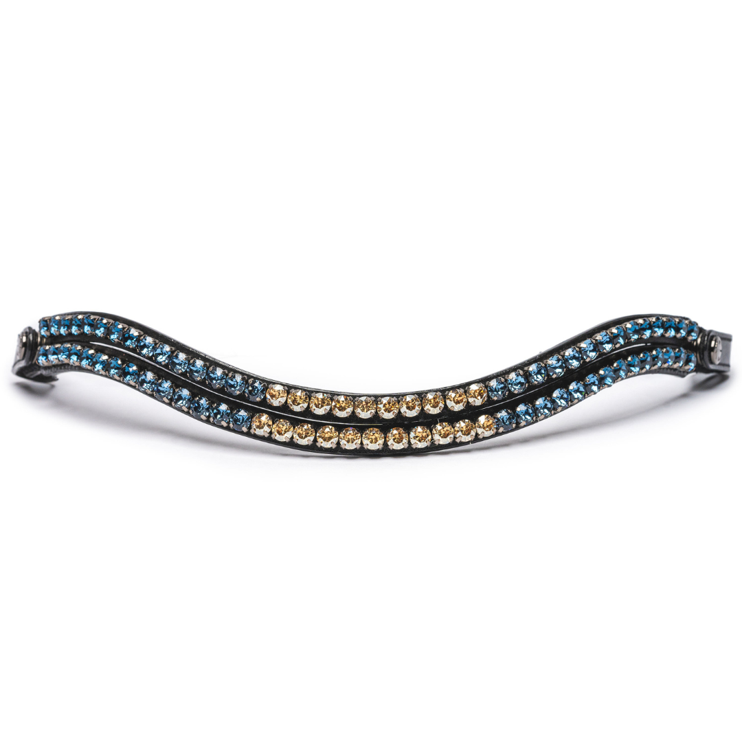 Limelight Double Row Wave Browband - Dusk To Dawn