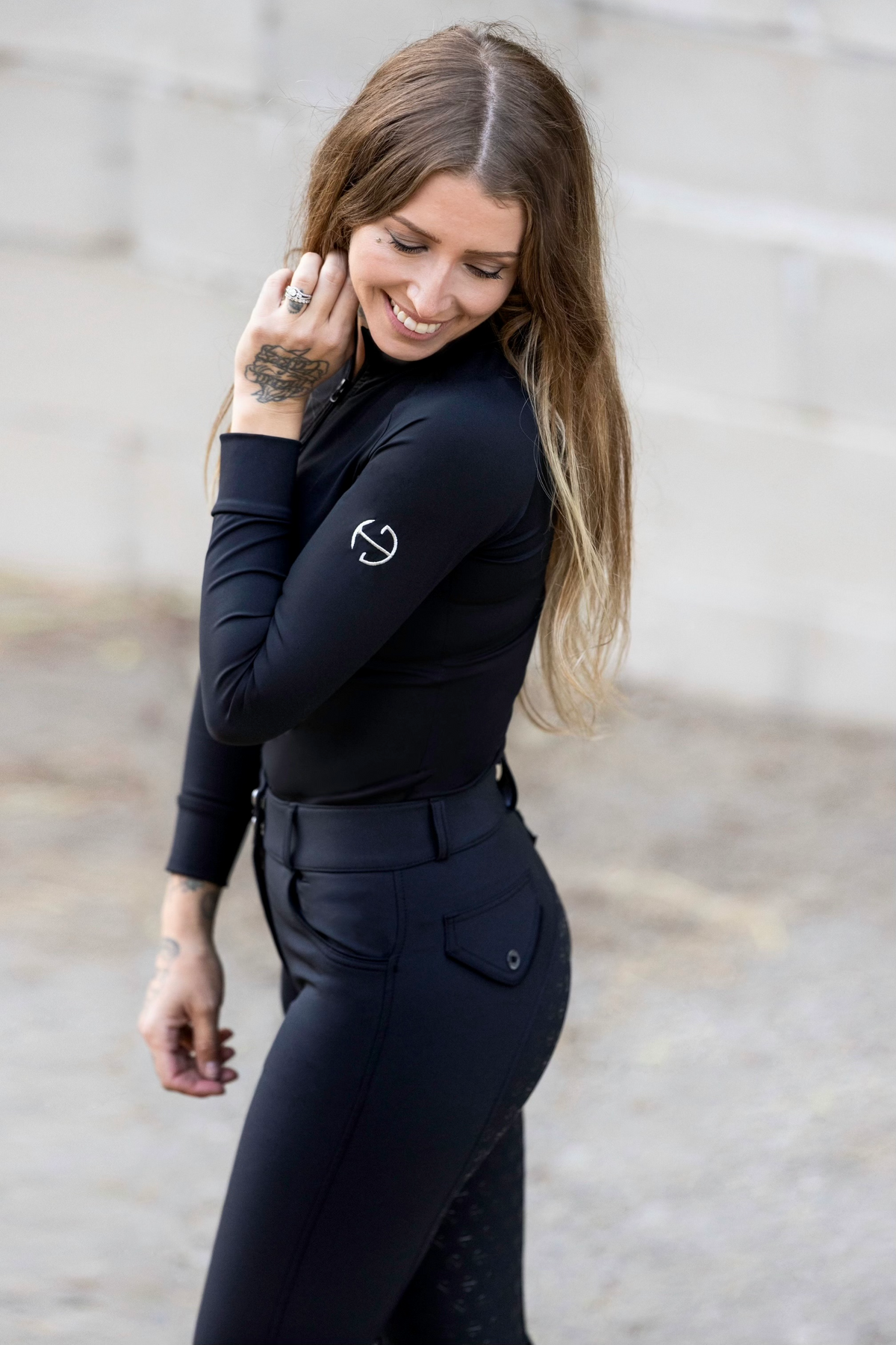 Perfection 2.0 - All Black Mid Rise Breeches