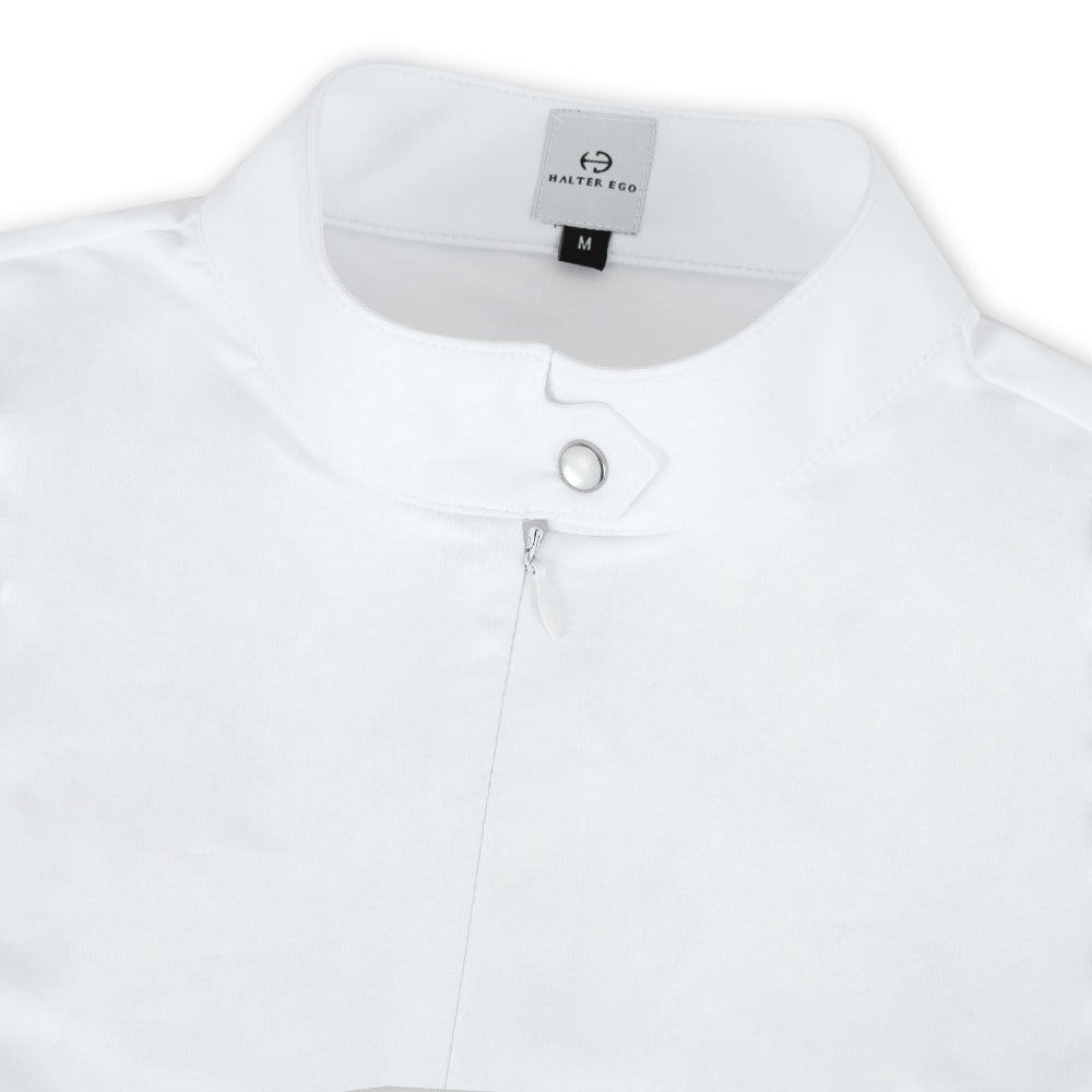 Nadia - White Long Sleeve Riding Shirt | Halter Ego® | T-Shirts
