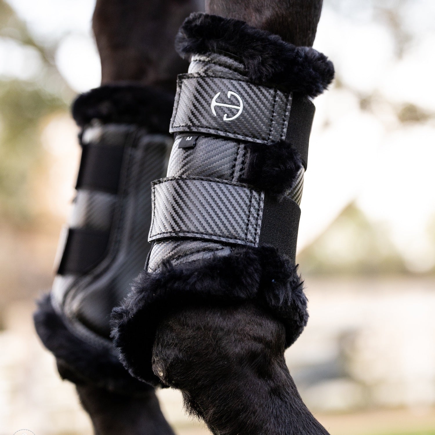 Black Fleece Lined Brushing Boots