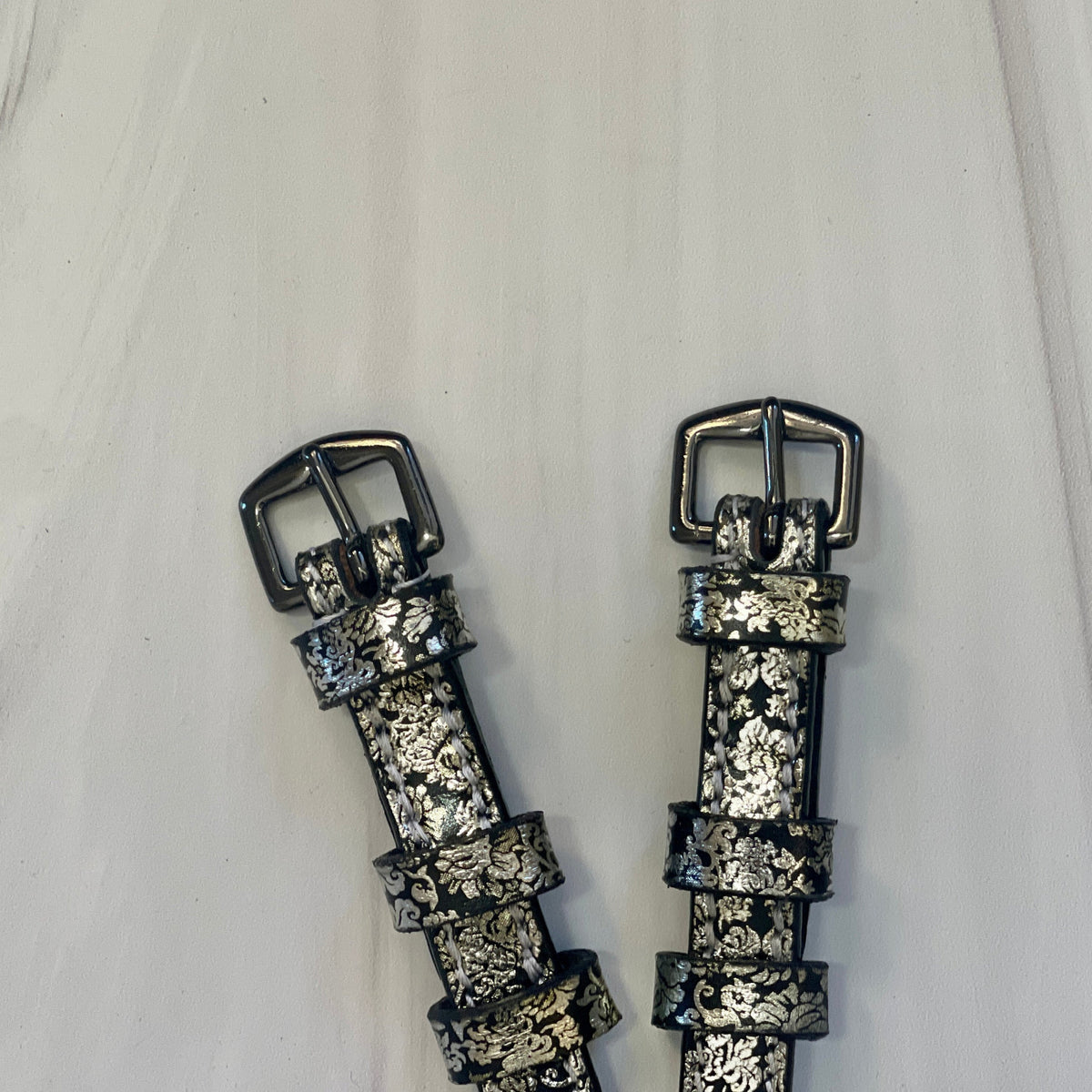 Damascus Leather Spur Straps