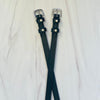 Brixton Black Leather & Clear Crystal Spur Straps