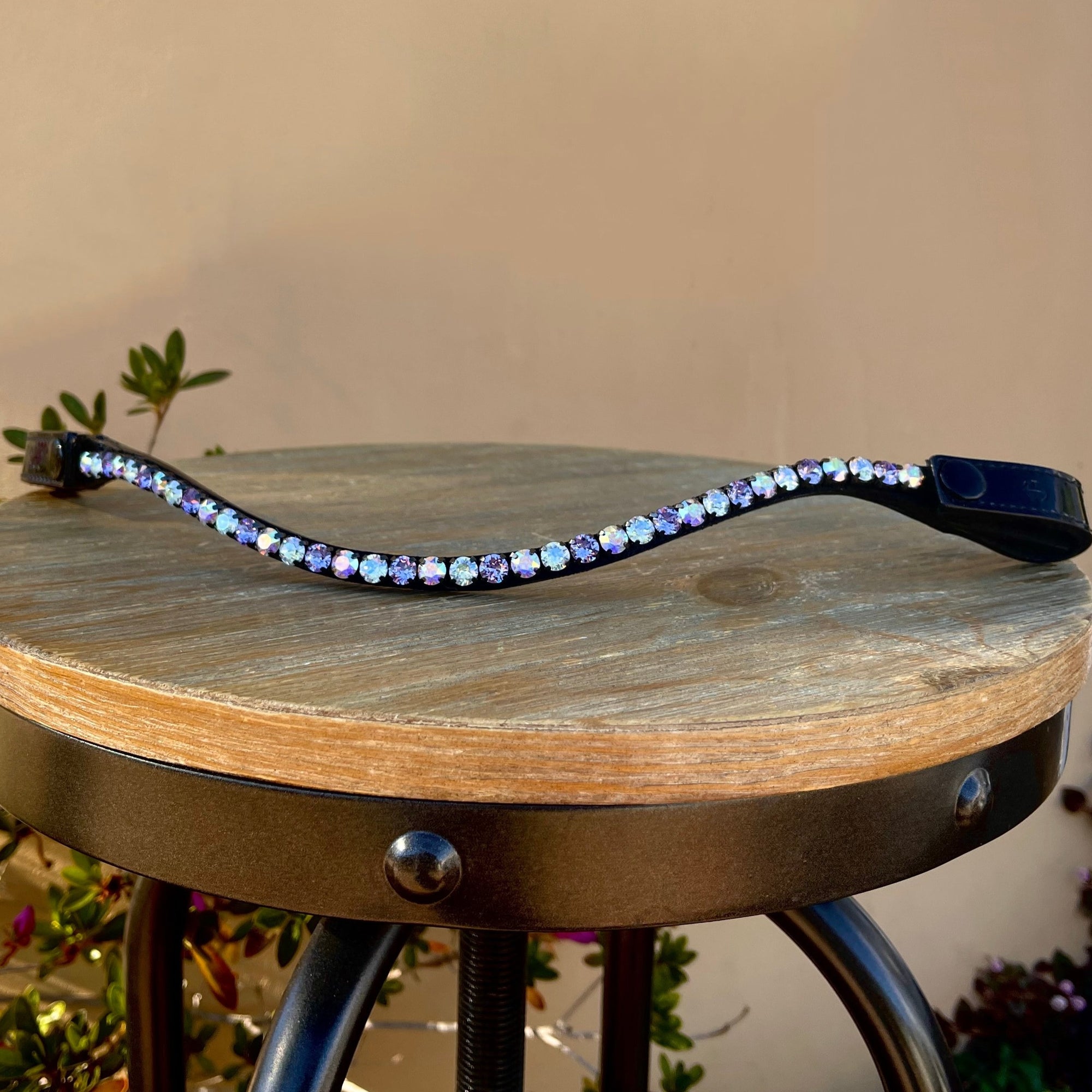 Slimline Crystal Browband with Snaps