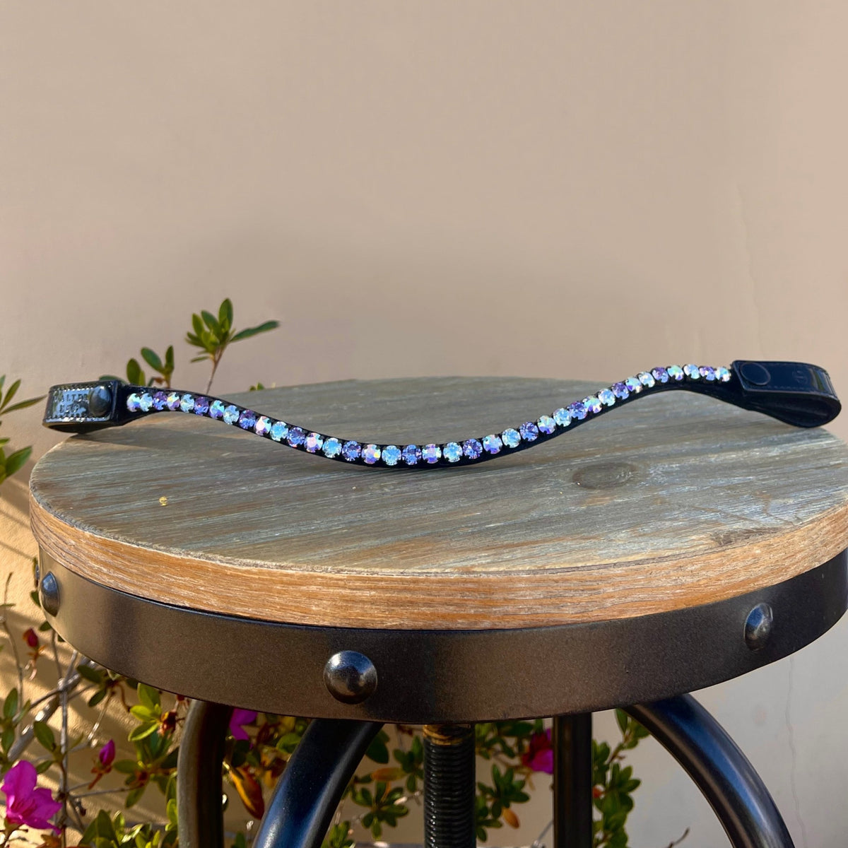 Slimline Crystal Browband with Snaps