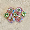 Lola Crystal Stock Pin - Light Rose Shimmer & Peridot