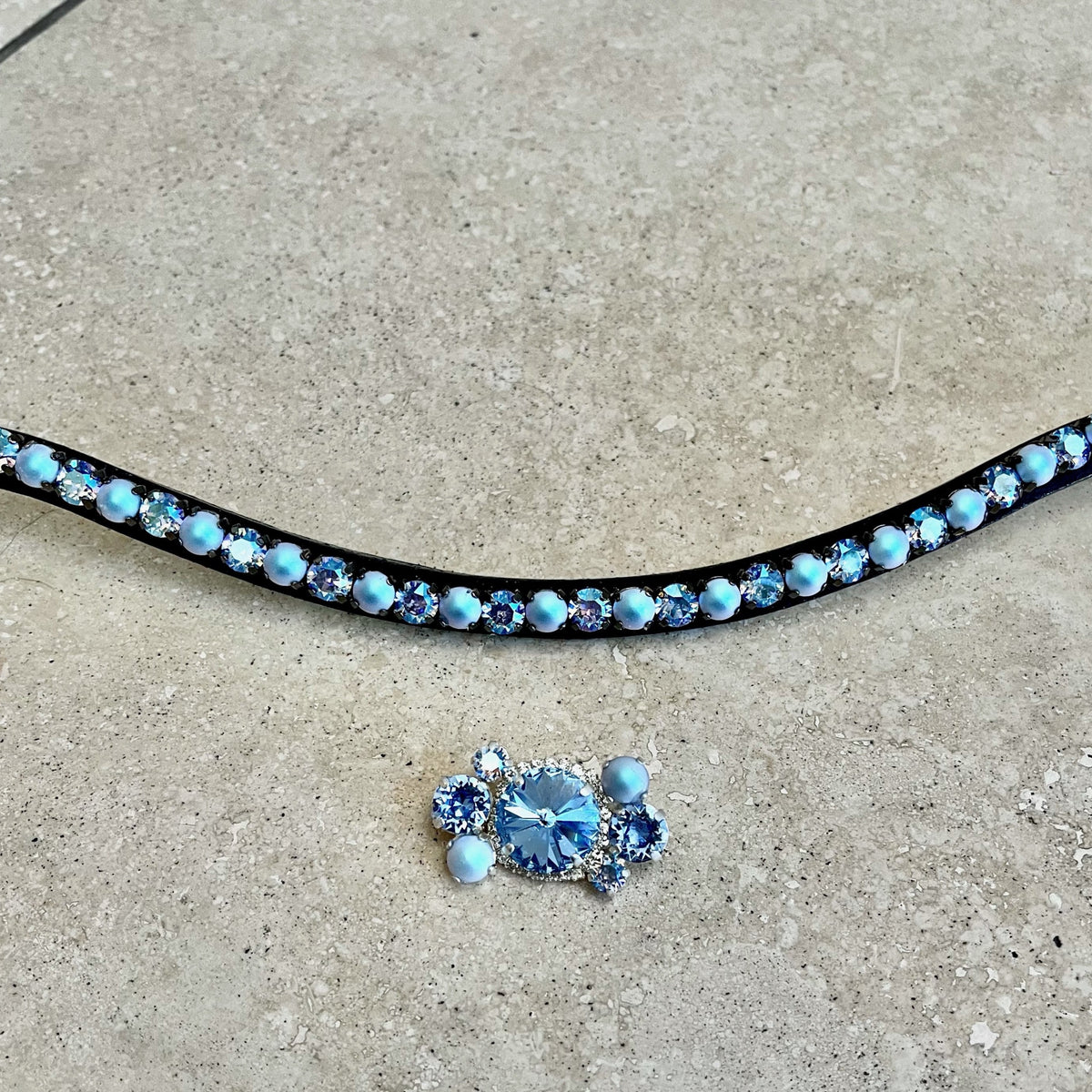 Starstruck Crystal Stock Pin - Light Sapphire &amp; Pearls