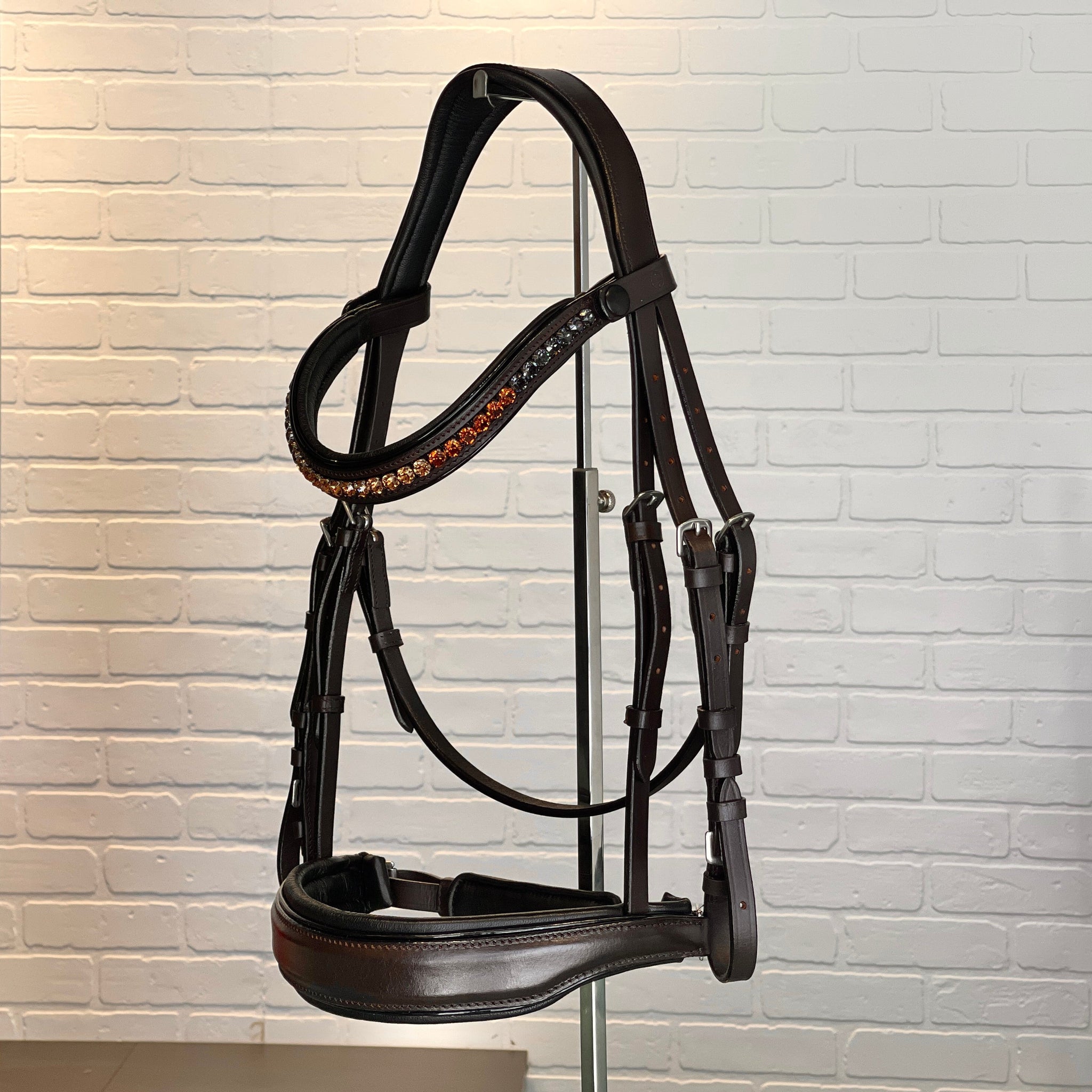 The Sarah Maple Brown Leather Snaffle Bridle Without Flash HALTER the-sarah-maple-brown-leather-snaffle-bridle-without-flash-halter