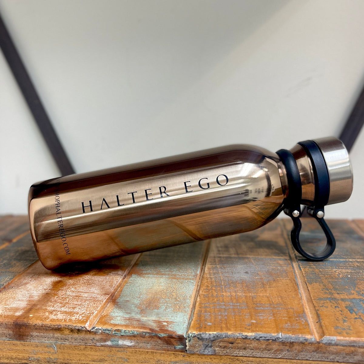Halter Ego® Metallic Bronze Colored Stainless Steel Water Bottle