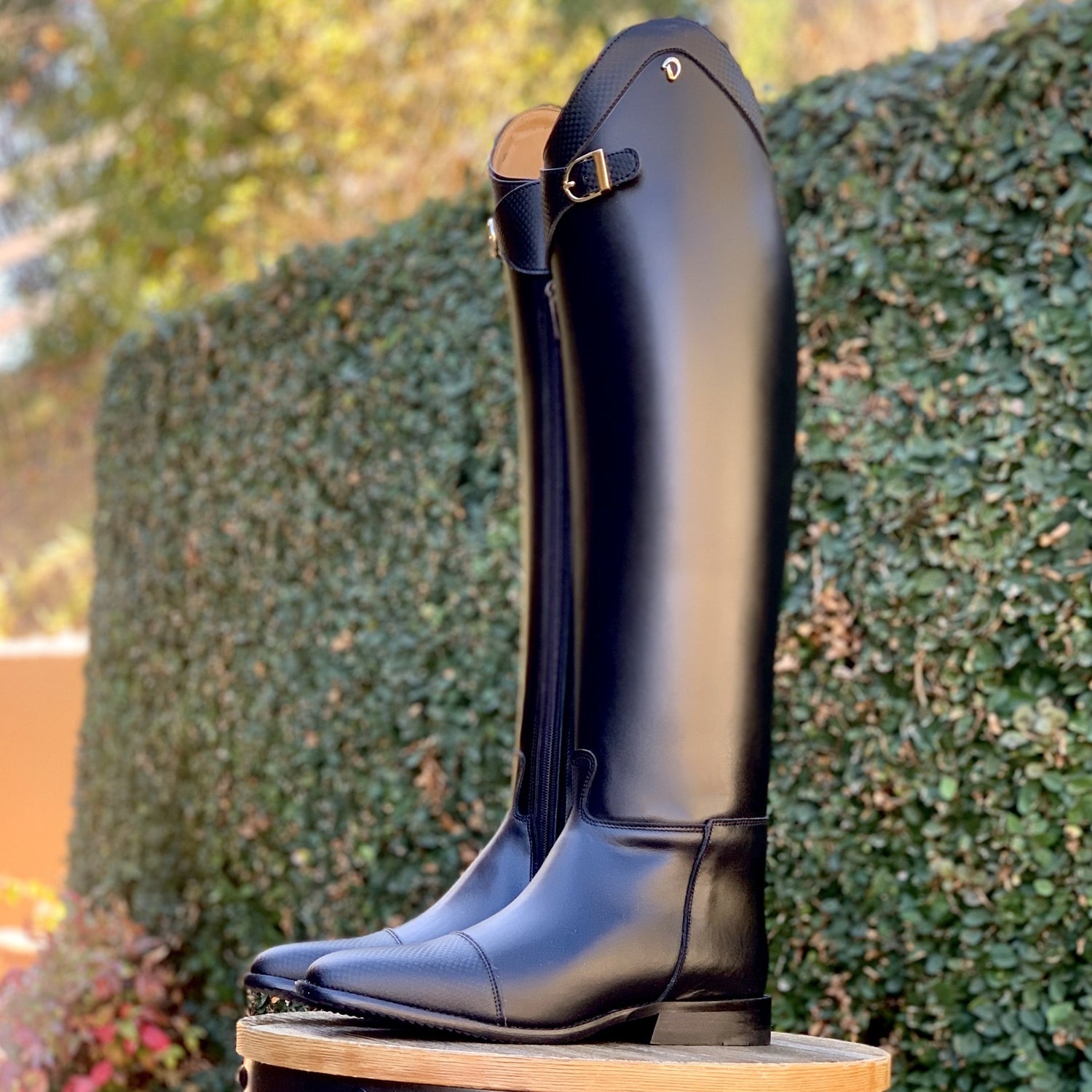 Derby Prestige Riding Boots - Black with Carbon Tech Top Design and Toe Cap