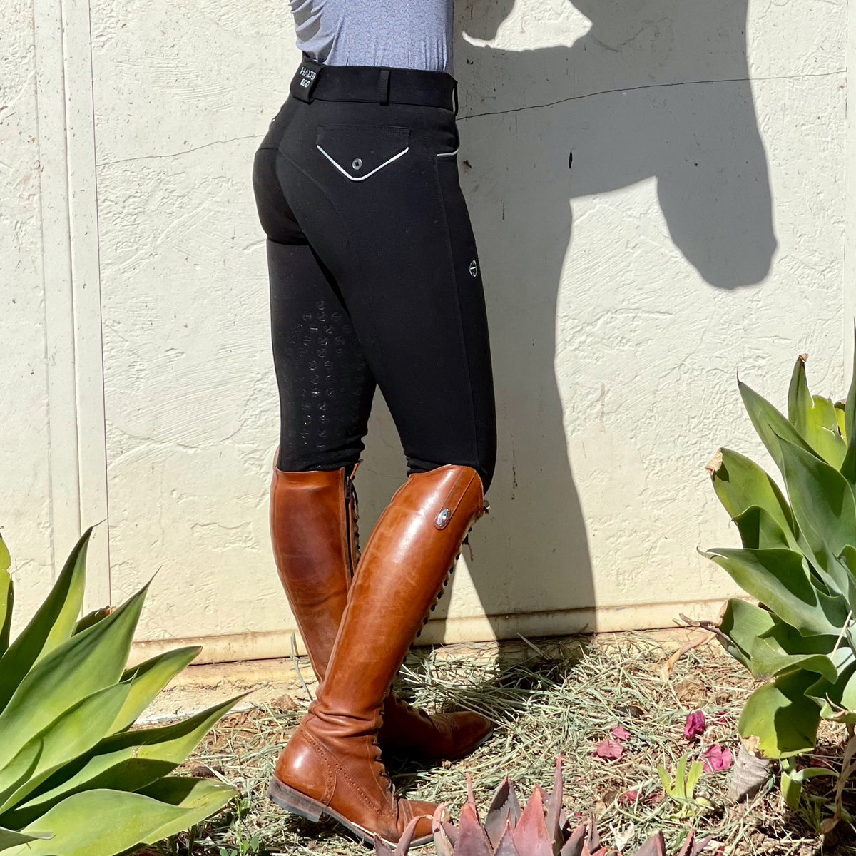Perfection - Black Knee Patch Breeches