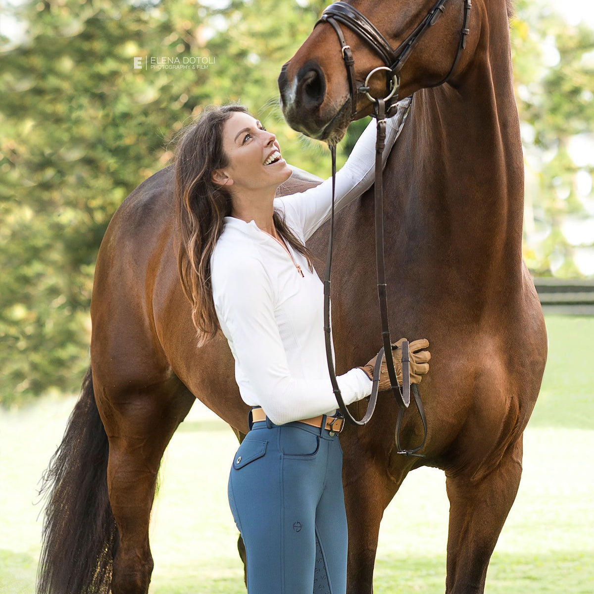 Perfection 2.0 - Cerulean Blue Mid Rise Breeches