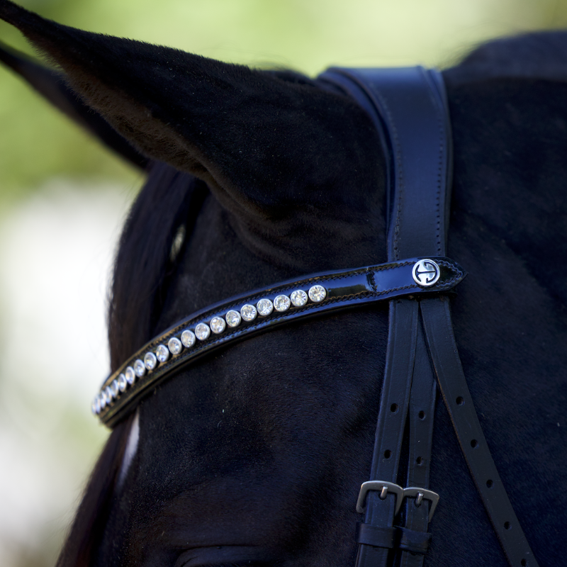 Halter Ego® Wave Snap Browband with Clear Crystals