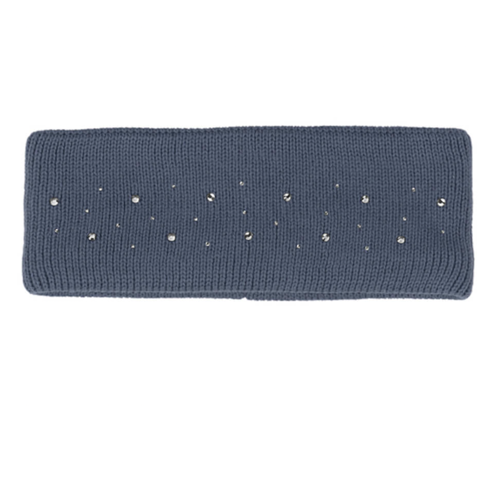 Pikeur Rhinestone Knit Headband - Sky Blue