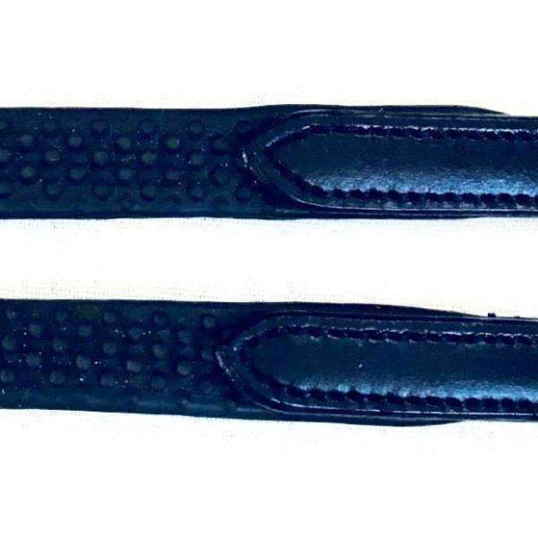 Pebble Grip Reins with Leather/Buckle Ends